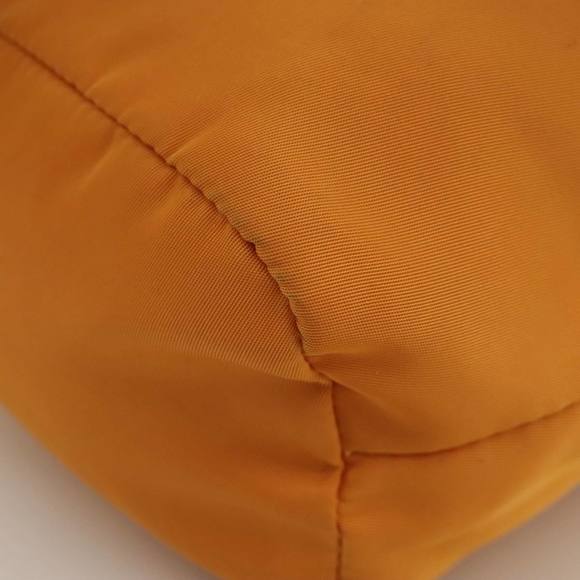 PRADA Purse Pouch Nylon Orange Gold Auth ki5232 - Picture 16 of 16